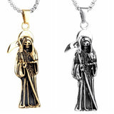 Punk Gothic Jewelry Retro Skeleton Charm Pendant Necklace