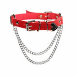 Punk Gothic PU Leather Collar Necklace
