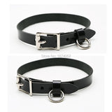 Gothic Punk Rock Choker Leather Collar Necklace