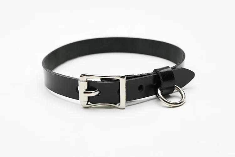 Gothic Punk Rock Choker Leather Collar Necklace