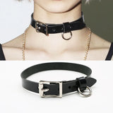 Gothic Punk Rock Choker Leather Collar Necklace