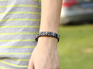 Punk Gothic Rock Skull Bracelet Cuff for Women Men