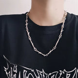 Punk Gothic Wire Brambles Choker Collar for Men Women