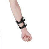 Punk Gothic Faux Leather Metal Spikes Gauntlet Wristband