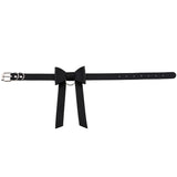 Punk Gothic Bow Collar Leather Choker Necklace for Women
