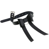 Punk Gothic Bow Collar Leather Choker Necklace for Women