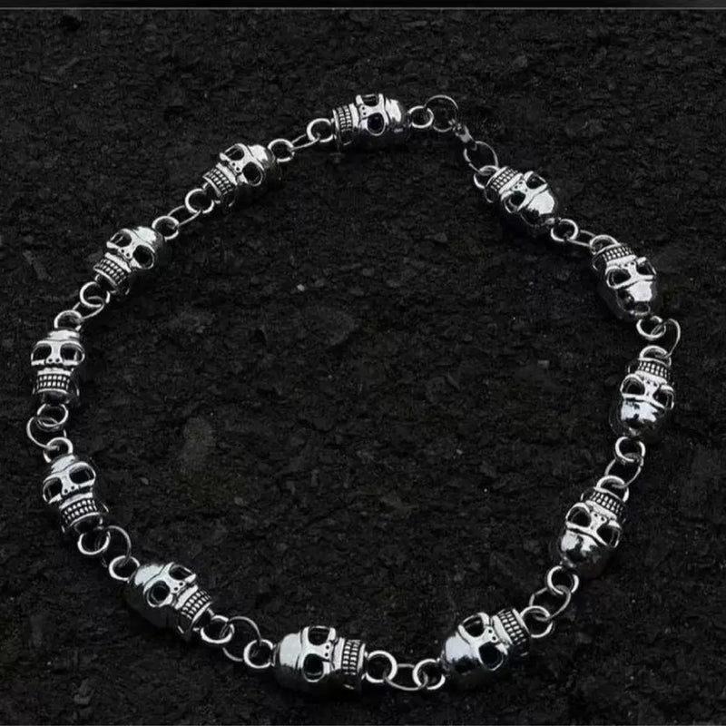 Gothic Skeleton Chain Exaggerated Clavicle Chain for Women Men Halloween