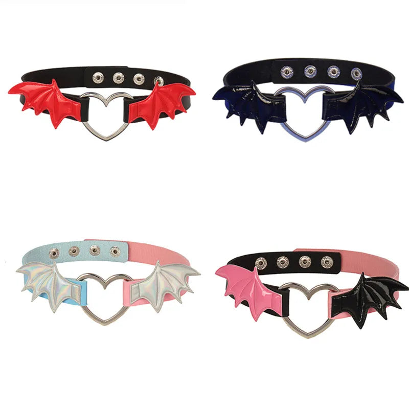 Punk Harajuku PU Leather Choker Necklace Vintage Gothic Statement Pendant Tassel
