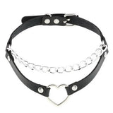 Punk Heart Pendant Necklace Sexy Collar Choker