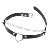 Punk Heart Pendant Necklace Sexy Collar Choker