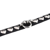 Punk Heart Rivet Collar Leather Choker Necklace for Women
