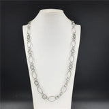 Punk Hip Cuban Link Chain Rapper Men Necklaces Metal Alloy Long Chain