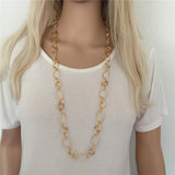 Punk Hip Cuban Link Chain Rapper Men Necklaces Metal Alloy Long Chain