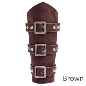Punk Hip Hop Leather Armor Arm Viking Bangle