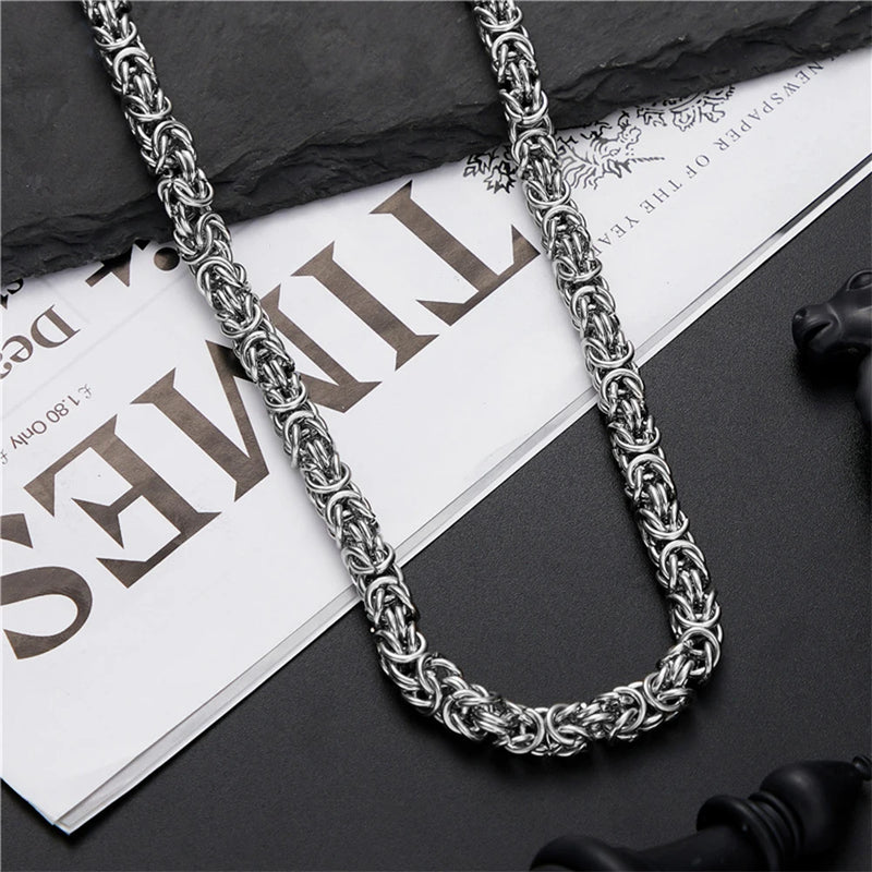 Punk Hip Hop Hand Assembled 316L Stainless Steel Men Necklace