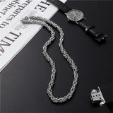 Punk Hip Hop Hand Assembled 316L Stainless Steel Men Necklace