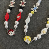 Punk Hip Hop Necklace Puppet Angel Pendant Chain Personality Necklace