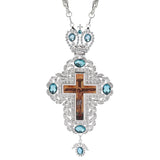 Punk Hip Hop Silver Pectoral Cross Crucifix Necklace