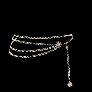 Vintage Metal/Knitted Womans Belt for Dress