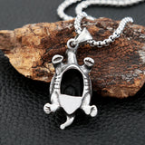 Punk Tortoise Necklace Pendant Stainless Steel Animal Pendant Necklace