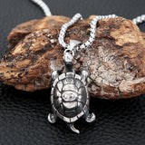 Punk Tortoise Necklace Pendant Stainless Steel Animal Pendant Necklace