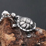 Punk Tortoise Necklace Pendant Stainless Steel Animal Pendant Necklace