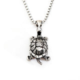 Punk Tortoise Necklace Pendant Stainless Steel Animal Pendant Necklace