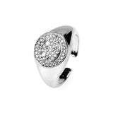 Punk Hollow Smile Face Rings Adjustable Copper Plated Couple Jewelry