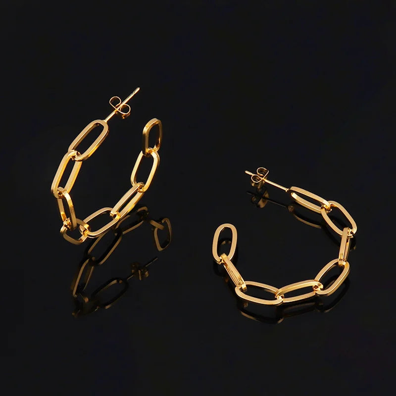 Punk Hoop Earring Stainless Steel Earring For Women