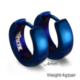 Punk Huggie Earrings for Men Stainless Steel