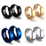 Punk Huggie Earrings for Men Stainless Steel