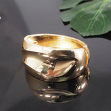 Punk Alloy Cuff Bracelets Irregular Surface Statement Bangles