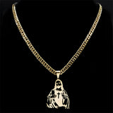 Punk Jesus Cross Pendant Necklace Stainless Steel