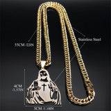 Punk Jesus Cross Pendant Necklace Stainless Steel