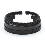 Roman Numerals Bracelet & Bangles Set Stainless Steel Wire Punk Jewelry