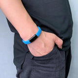 Punk Leather Bracelet Stainless Steel Magnetic Clasp Rock WristBand
