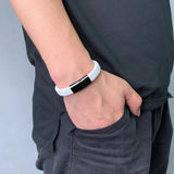 Punk Leather Bracelet Stainless Steel Magnetic Clasp Rock WristBand