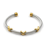Punk Jewelry Bead Bracelets & Bangles Stainless Steel Set
