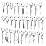 Punk Kpop Long Chain Hoop Earrings Y2k Hip Hop Piercing