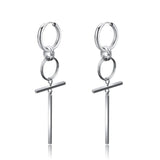 Punk Kpop Long Chain Hoop Earrings Y2k Hip Hop Piercing