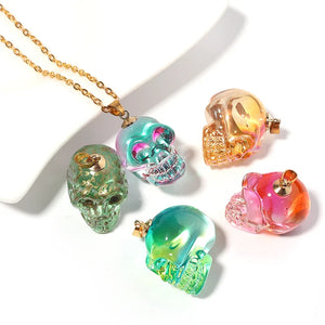 Punk Skull Necklace Pendant Multicolour Skeleton Charms
