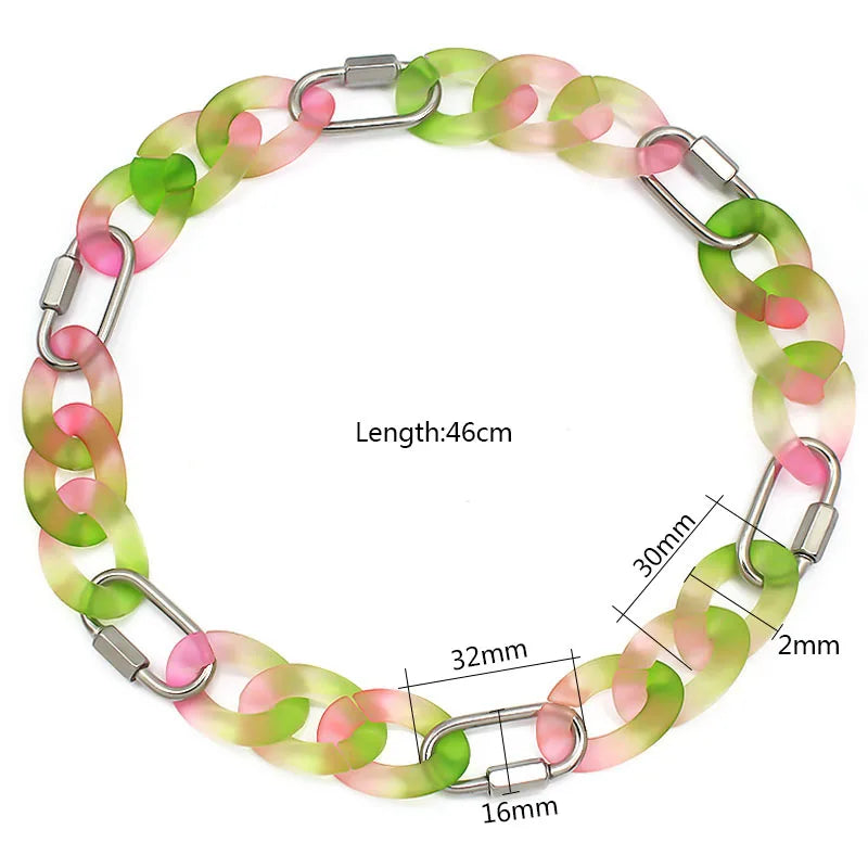 Punk Link Pendant Collar Vintage Statement Necklace Choker