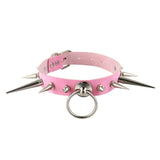 Spiked Choker Faux Leather Collar Rivets Goth Necklace Gothic Accessories