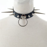 Spiked Choker Faux Leather Collar Rivets Goth Necklace Gothic Accessories
