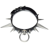 Spiked Choker Faux Leather Collar Rivets Goth Necklace Gothic Accessories