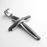 Stainless Steel Jesus Cross Pendant Necklace for Men