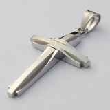 Stainless Steel Jesus Cross Pendant Necklace for Men