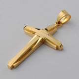 Stainless Steel Jesus Cross Pendant Necklace for Men
