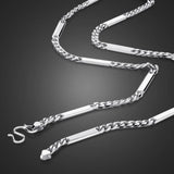 Punk Man 100% 925 Sterling Silver Necklace Men & Boy Cuban Chain Choker