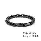 Punk Men Biker Chain Bracelet Vintage Heavy Stainless Steel Bangle